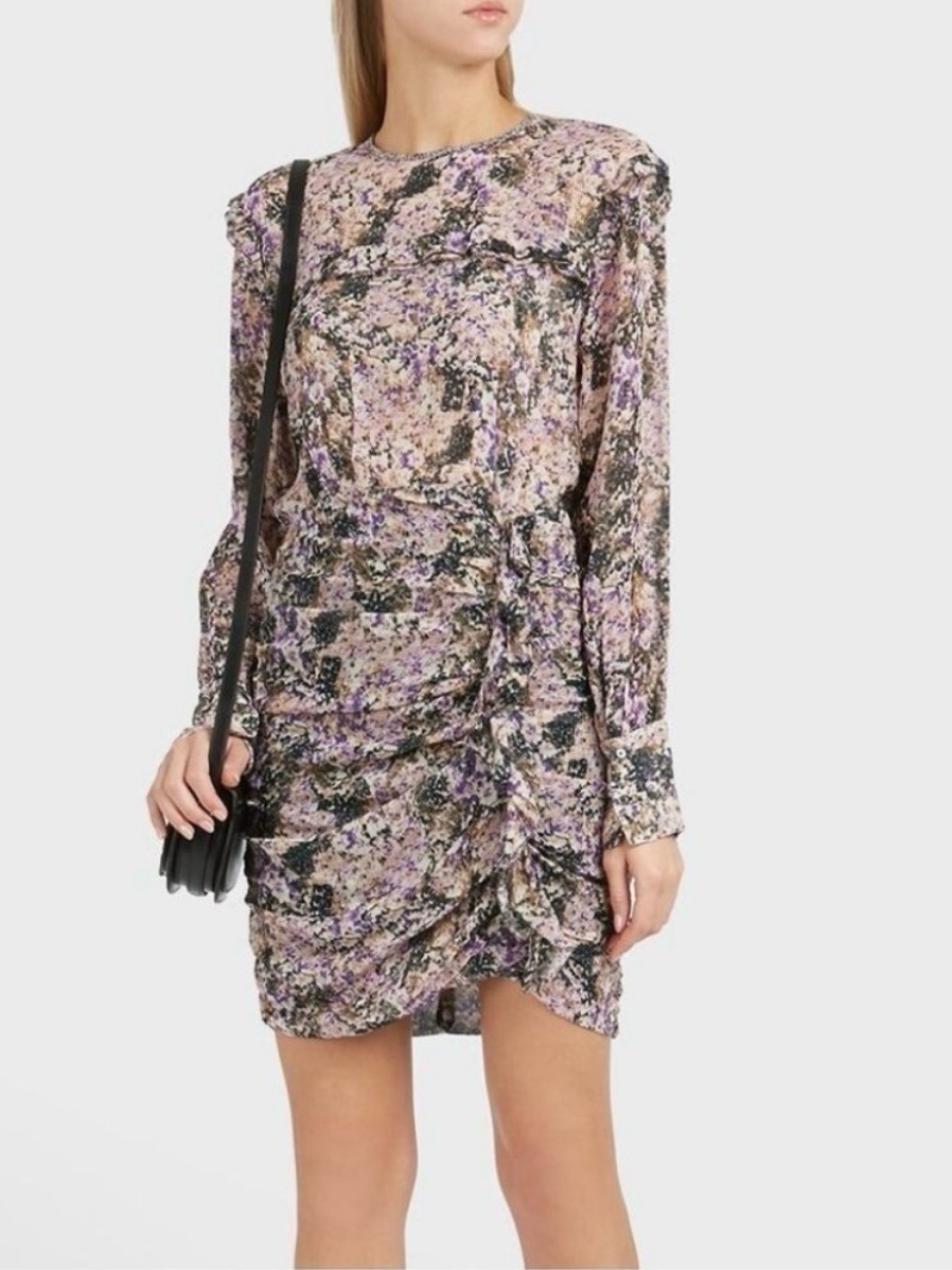 Toile Isabel Marant Floral Long Sleeve Mini Dress
